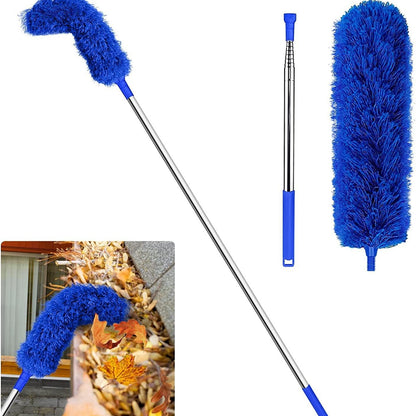 Telescopic ceiling fan cleaning dust collector sweeping brush kit
