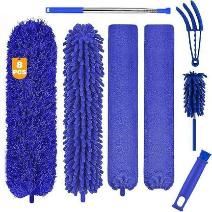 Telescopic ceiling fan cleaning dust collector sweeping brush kit