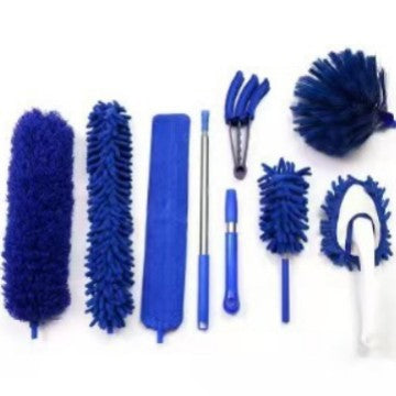 Telescopic ceiling fan cleaning dust collector sweeping brush kit