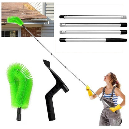 Telescopic Gutter Cleaning Brush — Ladder-Free Roof & Drain Cleaner