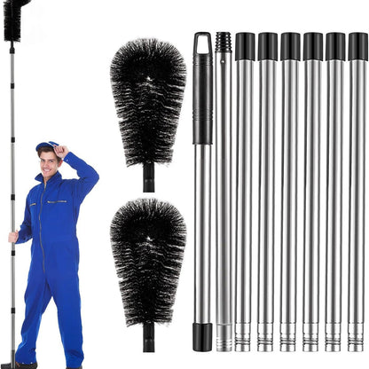 Telescopic Gutter Cleaning Brush — Ladder-Free Roof & Drain Cleaner