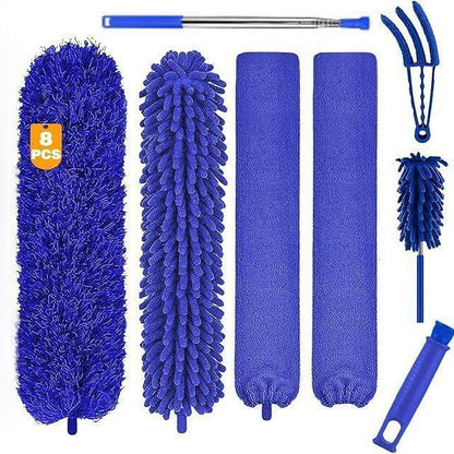 Telescopic ceiling fan cleaning dust collector sweeping brush kit