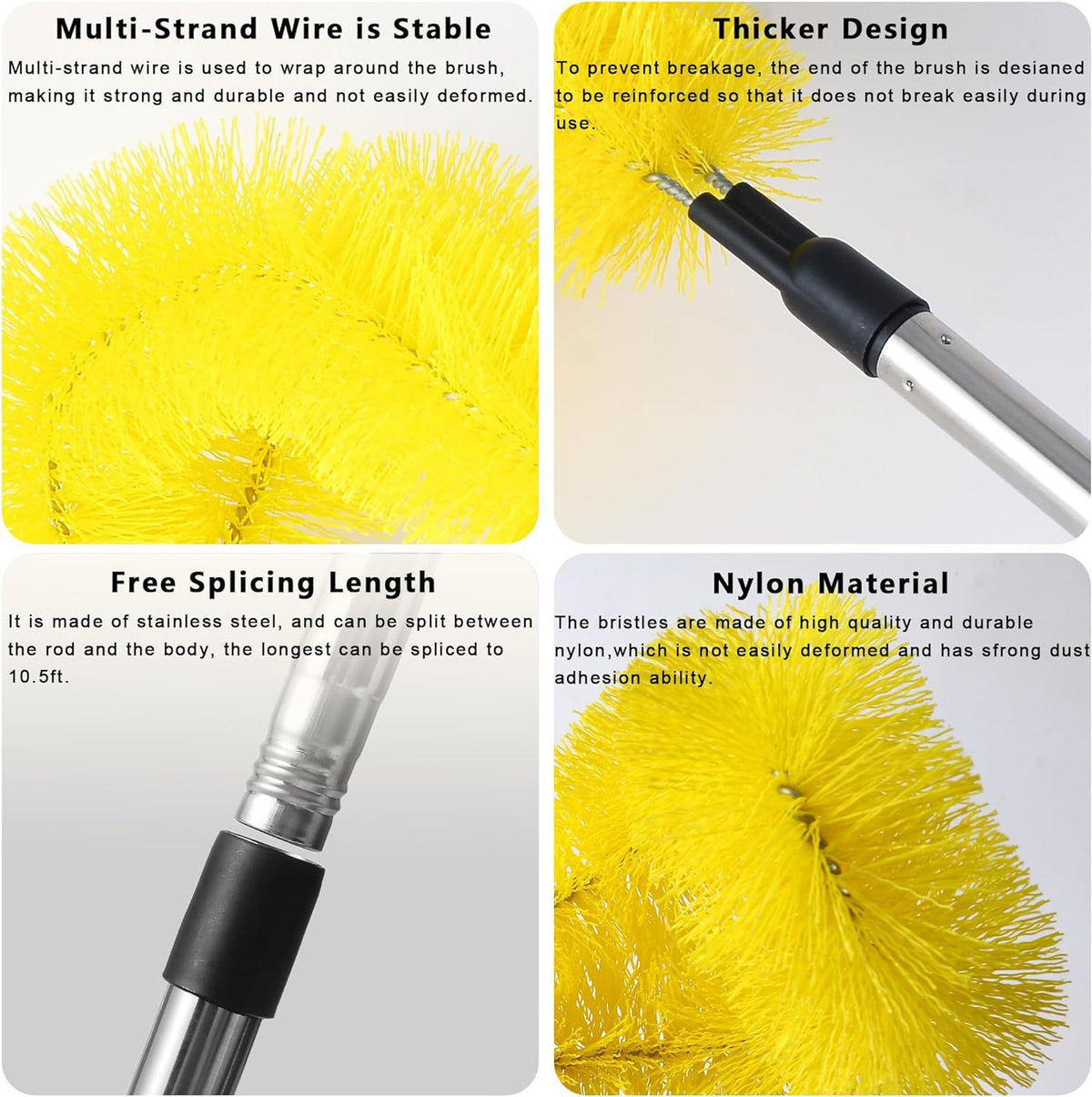 Telescopic Gutter Cleaning Brush — Ladder-Free Roof & Drain Cleaner