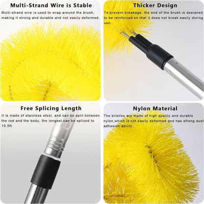 Telescopic Gutter Cleaning Brush — Ladder-Free Roof & Drain Cleaner